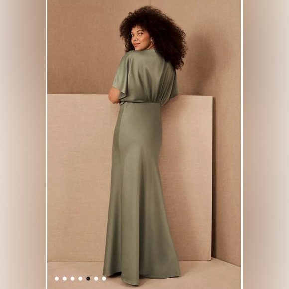 BHLDN Olive Green Wedding Dress - Picture 2 of 15